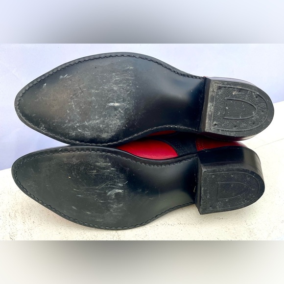 Abilene Leather Lace Up Western Packer Kiltie Boots Women’s Size 9.5 M Red Black - Picture 4 of 14